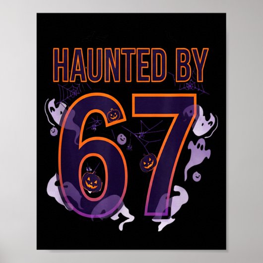 Fun Six Seven 6 7 Meme Design Couples Halloween  Poster (Voorkant)