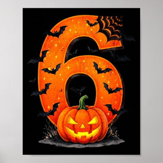 Fun Six Seven 6 7 Meme Design Couples Halloween  Poster (Voorkant)