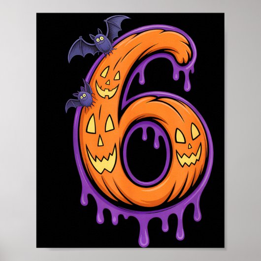 Fun Six Seven 6 7 Meme Design Couples Halloween  Poster (Voorkant)