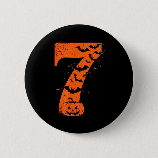 Fun Six Seven 6 7 Meme Design Couples Halloween  Ronde Button 5,7 Cm (Voorkant)