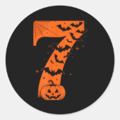 Fun Six Seven 6 7 Meme Design Couples Halloween  Ronde Sticker (Voorkant)