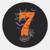 Fun Six Seven 6 7 Meme Design Couples Halloween  Ronde Sticker (Voorkant)