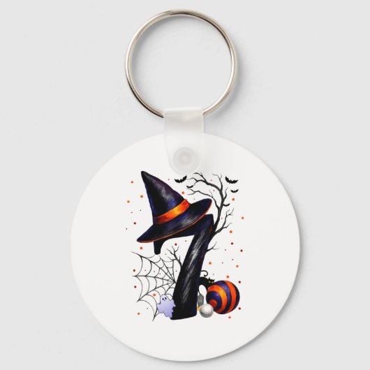 Fun Six Seven 6 7 Meme Design Couples Halloween Sleutelhanger (Voorkant)
