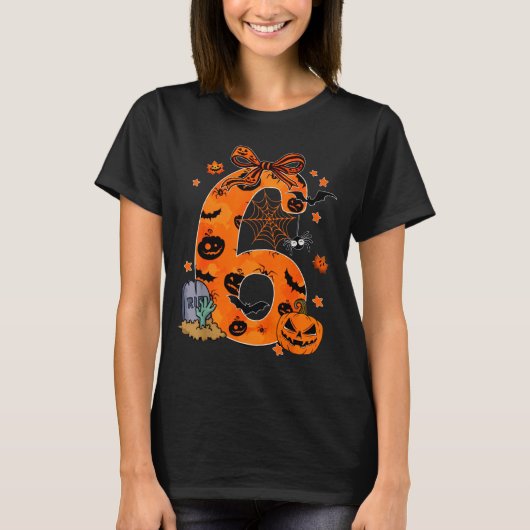 Fun Six Seven 6 7 Meme Design Couples Halloween  T-shirt (Voorkant)