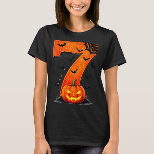 Fun Six Seven 6 7 Meme Design Couples Halloween  T-shirt (Voorkant)