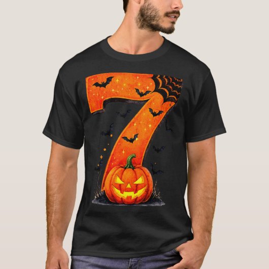Fun Six Seven 6 7 Meme Design Couples Halloween  T-shirt (Voorkant)