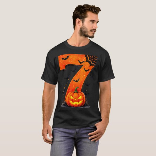 Fun Six Seven 6 7 Meme Design Couples Halloween  T-shirt (Voorkant volledig)