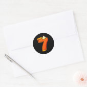 Fun Six Seven 6 7 Meme Design Couples Thanksgiving Ronde Sticker (Envelop)