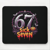 Fun Six Seven 6 7 Meme Design Fun Sick Seven Hallo Muismat (Voorkant)