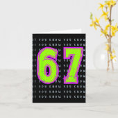 Fun Six Seven 6 7 Meme Design  Kaart (Gele Bloem)