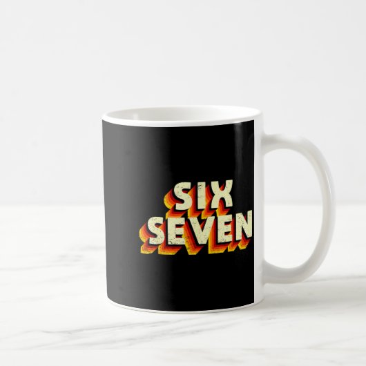 Fun Six Seven 6 7 Meme Design  Koffiemok (Rechts)