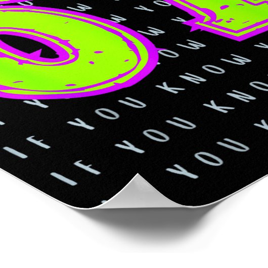 Fun Six Seven 6 7 Meme Design  Poster (Hoek)