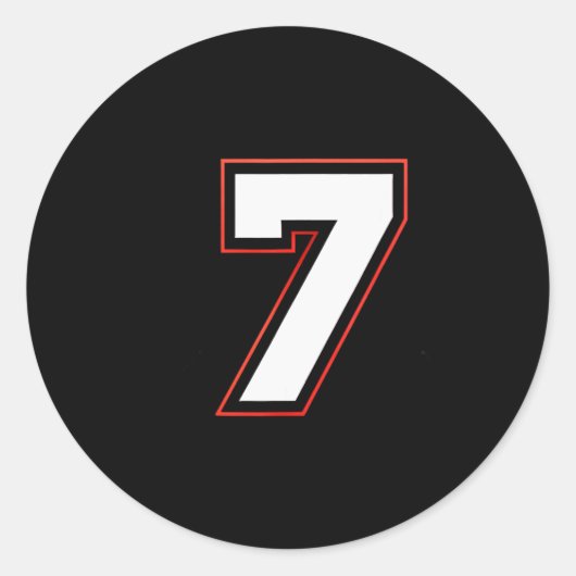 Fun Six Seven 6 7 Meme Design  Ronde Sticker (Voorkant)