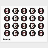 Fun Six Seven 6 7 Meme Design  Ronde Sticker (Vel)