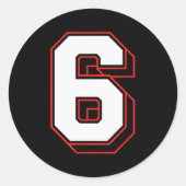 Fun Six Seven 6 7 Meme Design  Ronde Sticker (Voorkant)