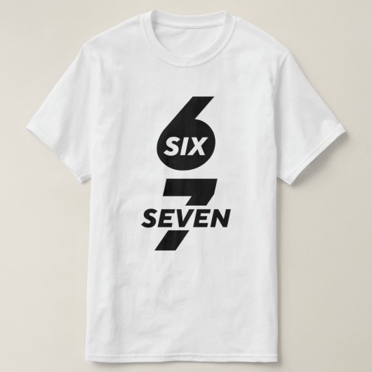 Fun Six Seven Meme Design 6 7 T-shirt (Design voorkant)