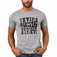 Fun SIXTEEN 16th BIRTHDAY T-shirt