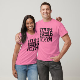 Fun SIXTEEN 16th BIRTHDAY T-shirt