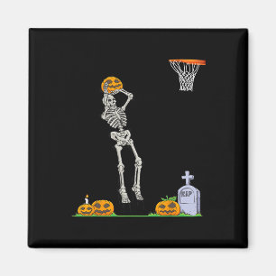 Fun Skeleton Bysketbyll Halloween Pumpkin Magneet