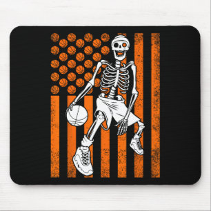 Fun Skeleton Bysketbyll Speler Verenigde Staten Am Muismat
