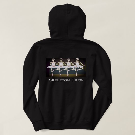 Fun "Skeleton Crew" dansende skeletten Hoodie (Design achterkant)