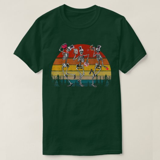 Fun Skeleton Dansend Dead Inside, maar het is vale T-shirt (Design voorkant)