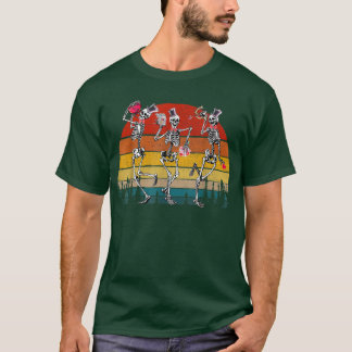 Fun Skeleton Dansend Dead Inside, maar het is vale T-shirt