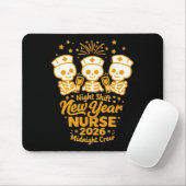 Fun Skeleton Er Icu Nurse Night Shift Crew New Yea Muismat (Met muis)