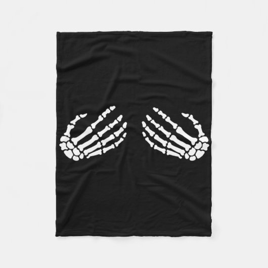 Fun Skeleton Hands Halloween Girls Skeleton BH Fleece Deken (Voorkant)