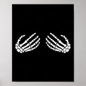 Fun Skeleton Hands Halloween Girls Skeleton BH Poster (Voorkant)