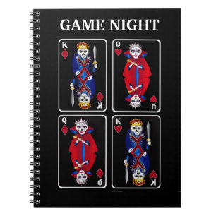 Fun Skeleton Kings en Queens Poker Plays Notitieboek
