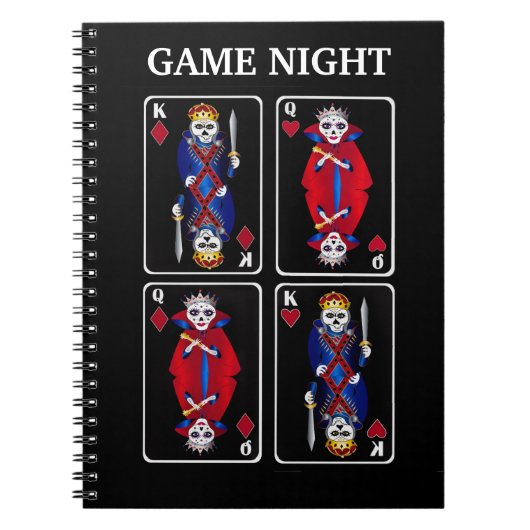 Fun Skeleton Kings en Queens Poker Plays Notitieboek (Voorkant)