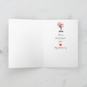 Fun Skeleton Love Hearts Valentijn Romantic Humor Feestdagen Kaart (Binnen)