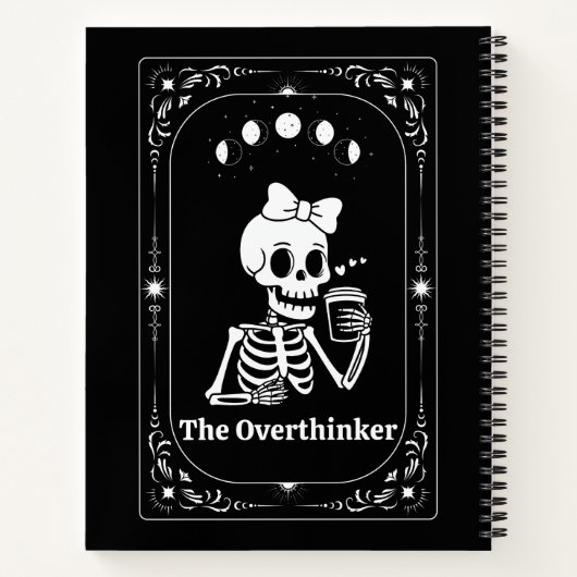 Fun Skeleton Tarot Kaart Gothic Skull Gothic Witch Notitieboek (Achterkant)