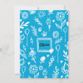 Fun Sketch Doodle Crafts Birthday Party Invitation Kaart (Achterkant)