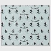 Fun Skier Motief met eigen naam of aangepaste wens Cadeaupapier (Vlak)