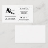 Fun Skier Skicoach Ski Instructeur Social Media Visitekaartje (Voorkant / Achterkant)