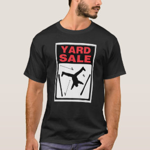 Fun Skiing Day Yard Sale Skier and Gear Overal T-shirt