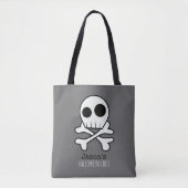 Fun Skull en Botten Kinder Halloween Tote Bag (Voorkant)
