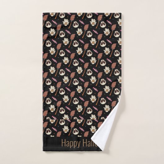 Fun Skull Halloween, Magic Witchy Bad Handdoek (Handdoek)