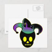 Fun Skull Jester Tattoo Briefkaart (Voorkant / Achterkant)