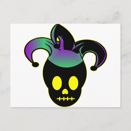 Fun Skull Jester Tattoo Briefkaart (Voorkant)