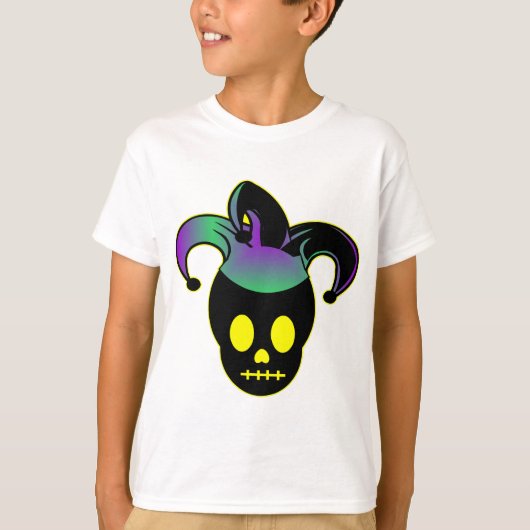 Fun Skull Jester Tattoo T-shirt (Voorkant)