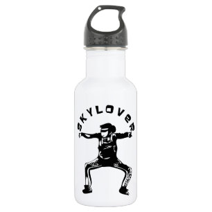 Fun Skylover Skydiver in Sit Fly Design Waterfles