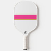 Fun Slender Chic Snoep Roze witte strepen Pickleball Paddle (Achterkant)