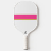 Fun Slender Chic Snoep Roze witte strepen Pickleball Paddle (Voorkant)
