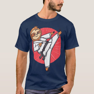 Fun sloth karate design for Martial Arts vrienden T-shirt