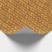 Fun Small Wicker Basket Weave Cadeaupapier (Hoek)