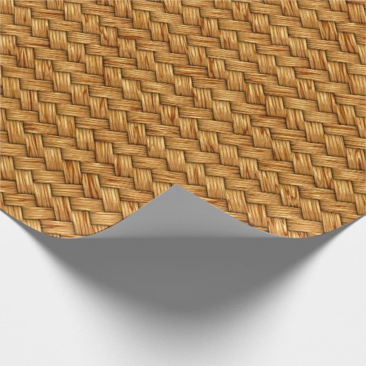 Fun Small Wicker Basket Weave Cadeaupapier (Hoek)