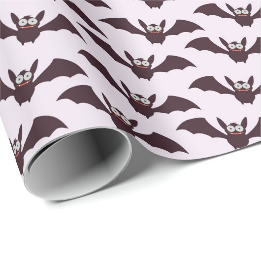 Fun Smiling and Flying Bats Cadeaupapier (Rol Hoek)